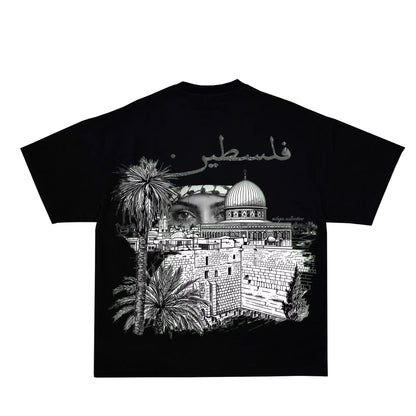 'Falastin' Collection Black T-Shirt